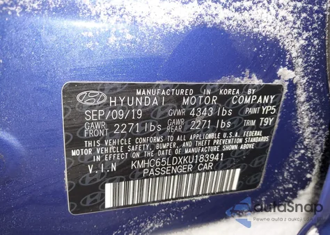 2019 Hyundai Ioniq Plug-In Hybrid из США, поврежденный, VIN KMHC65LDXKU183941